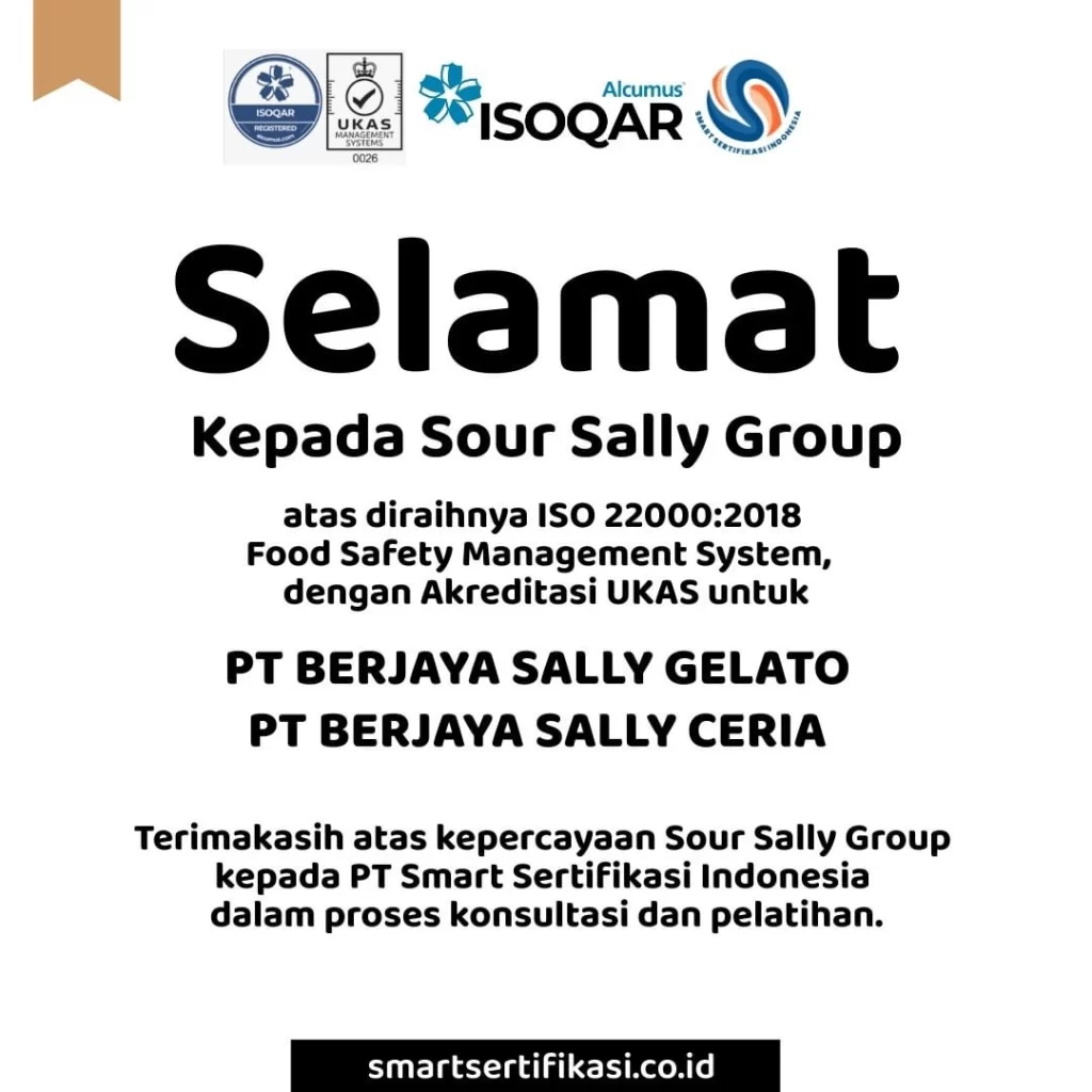 testimoni iso 22000 dari smart sertifikasi